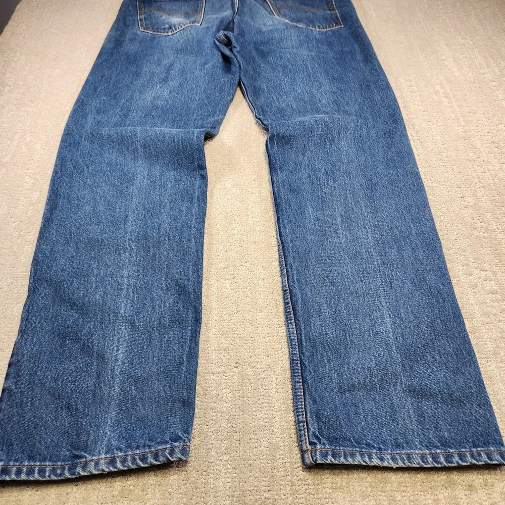 Vintage Levis 505 Jeans Men 38x34 READ* Orange Tab Denim Straight Leg Whiskers